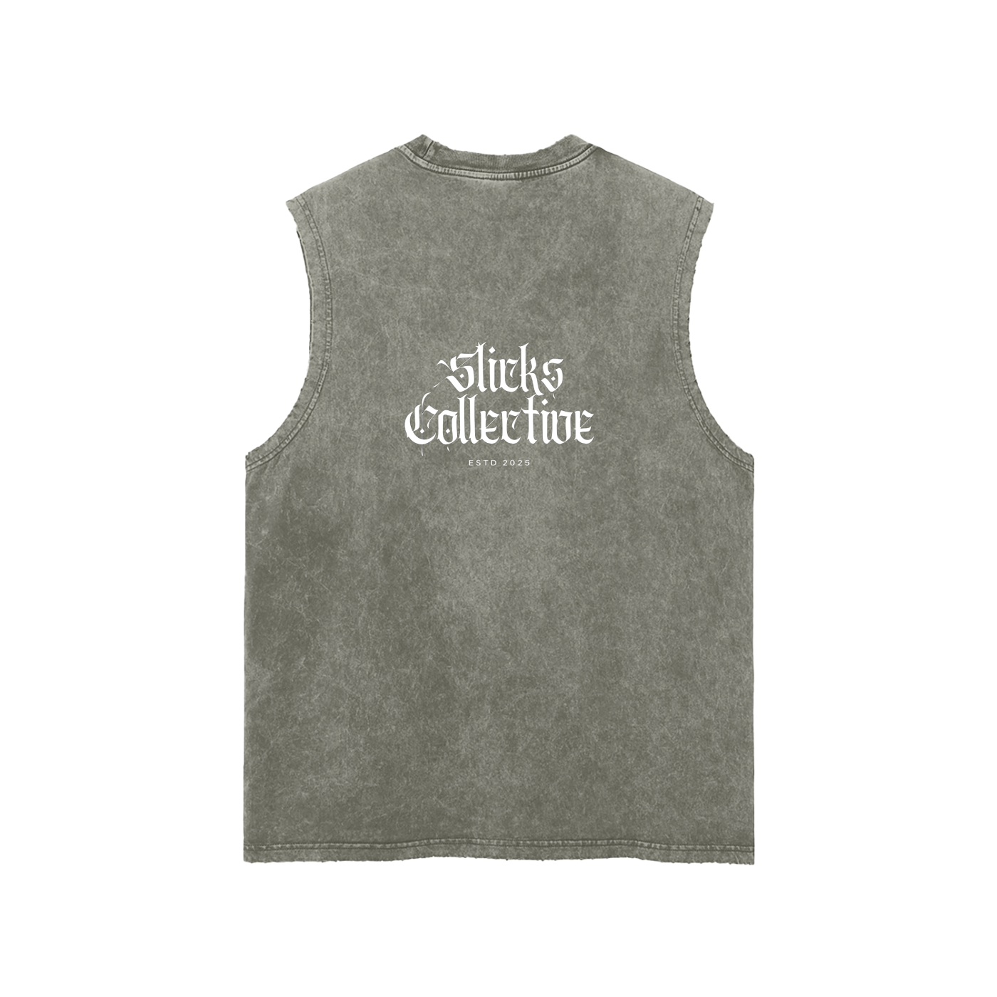 Snow Washed Frayed Hem Tank Top - *Signature*
