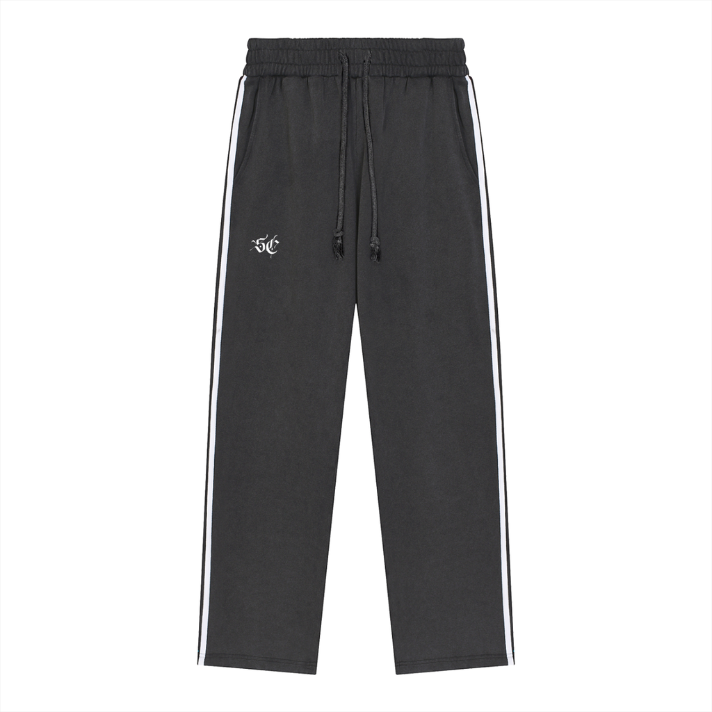 Snow Washed Contrast Tape Sweatpants - *Signature*