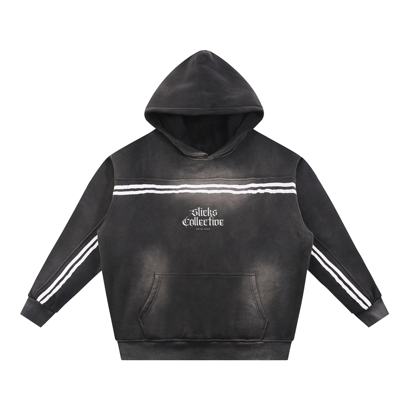 Sun Fade Contrast Tape Fleece Hoodie - *Signature*