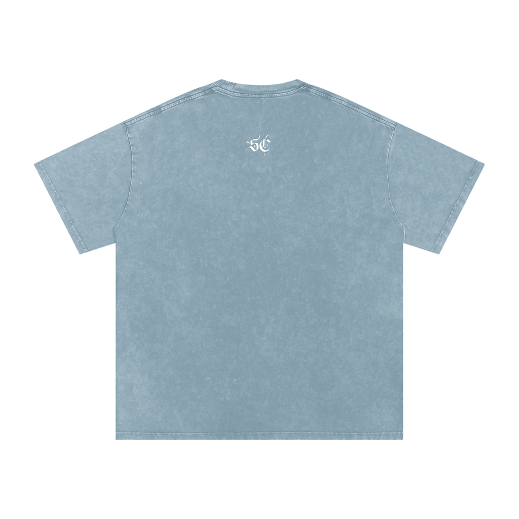 Snow Washed Oversized Cotton Tee