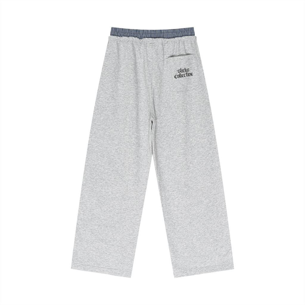 Plaid Contrast Waist Pants - *Signature*