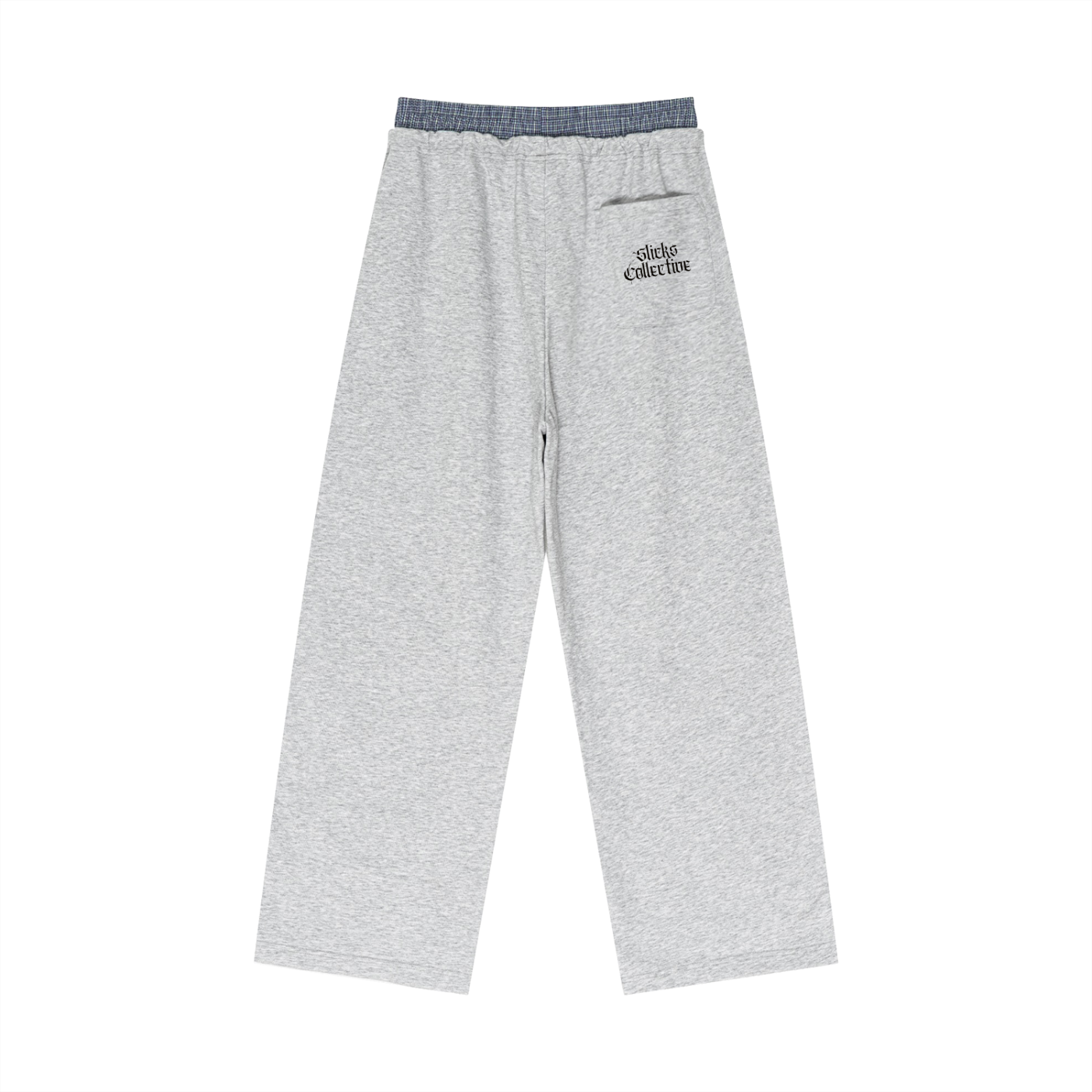 Plaid Contrast Waist Pants - *Signature*