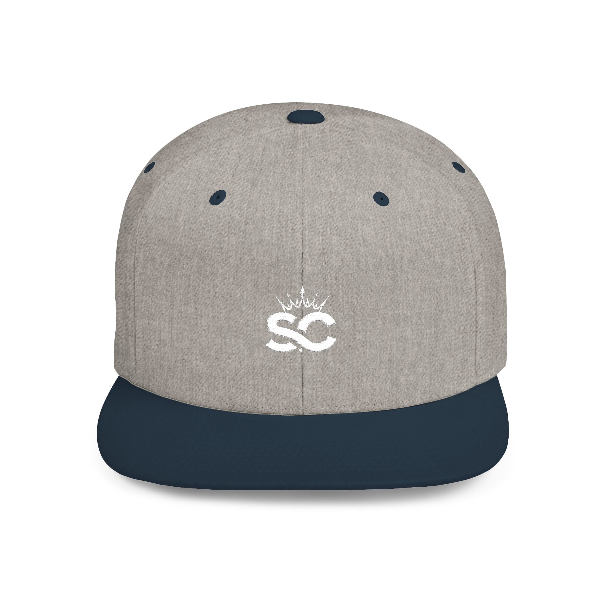 Distressed Snapback Hat — *Rise* Logo Flat Bill