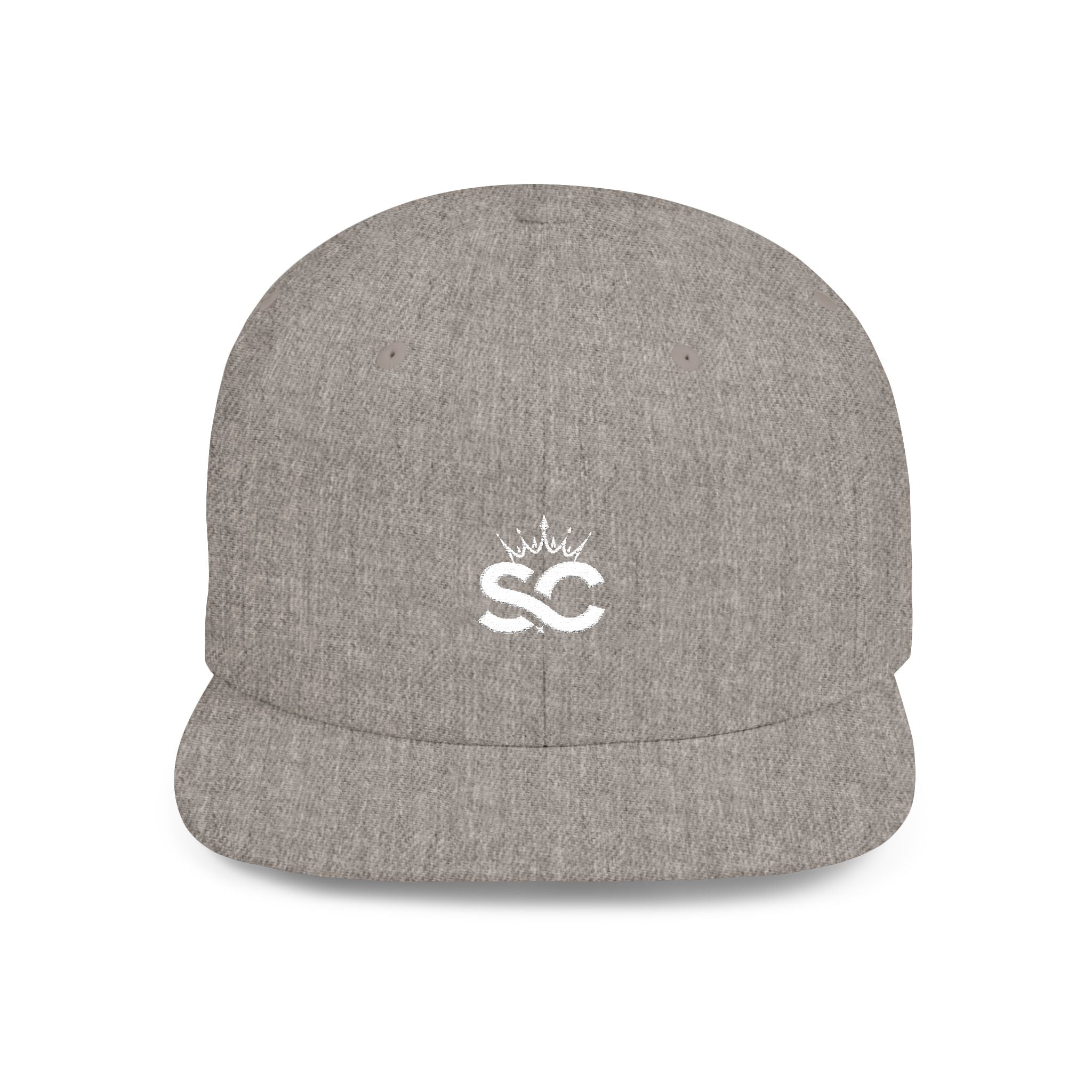 Distressed Snapback Hat — *Rise* Logo Flat Bill