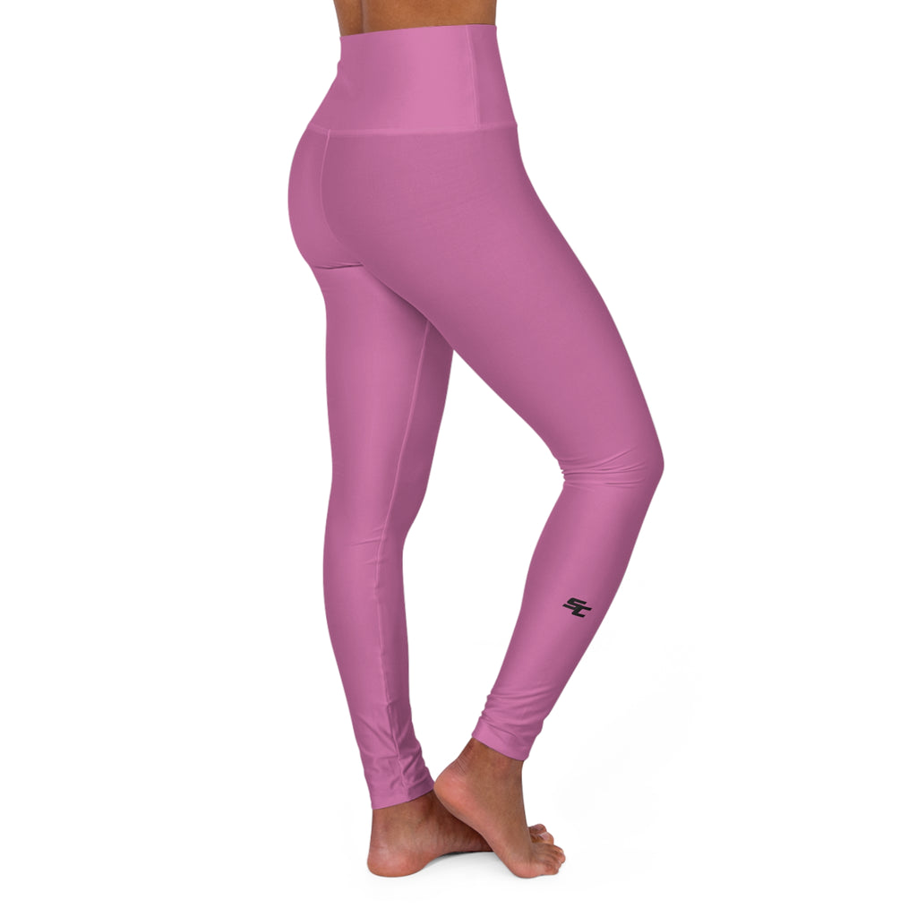 High-Waisted Yoga Leggings — Black SC Logo
