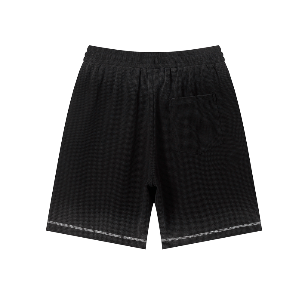 Sunfade Waffle Raw Hem Shorts - *Signature*