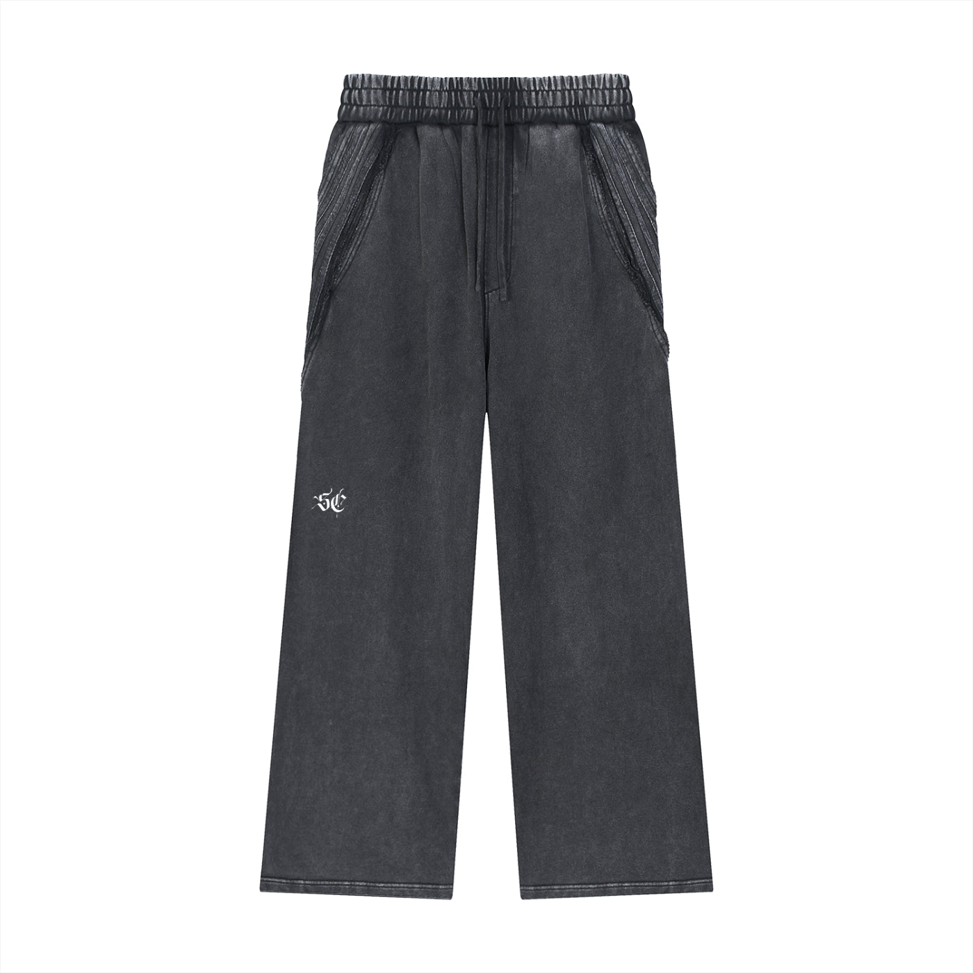 Snow Washed Tape Raw Edge Sweatpants - *Signature*