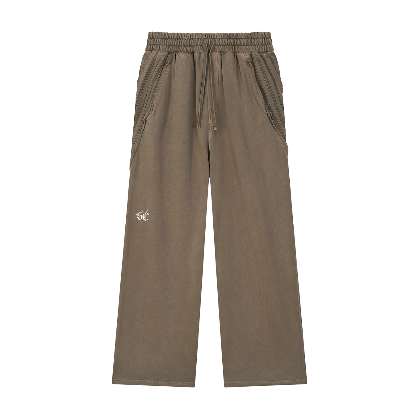 Snow Washed Tape Raw Edge Sweatpants - *Signature*