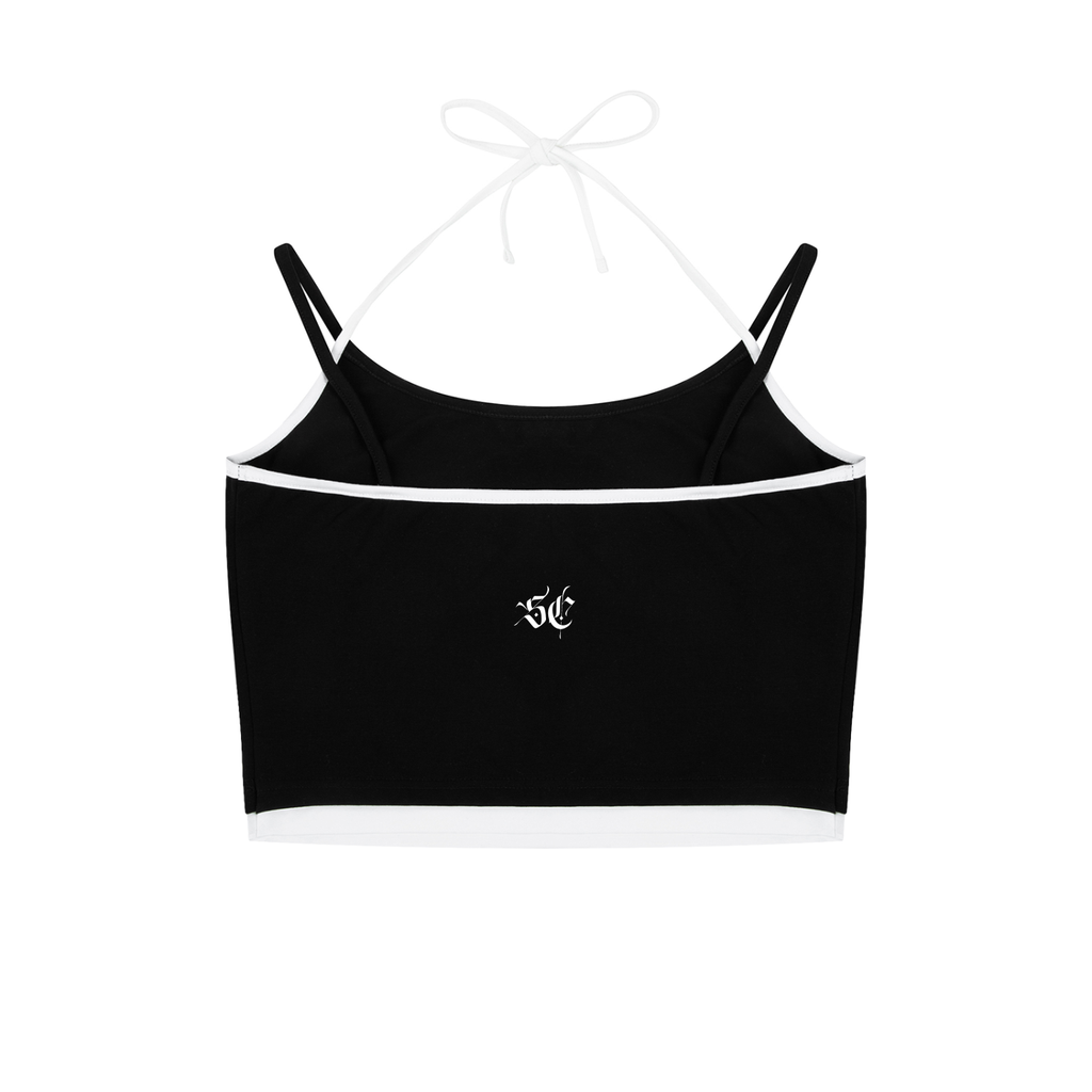 Contrast Binding Halter Tank Top - *Signature*