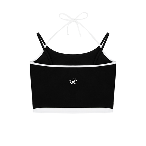 Contrast Binding Halter Tank Top - *Signature*