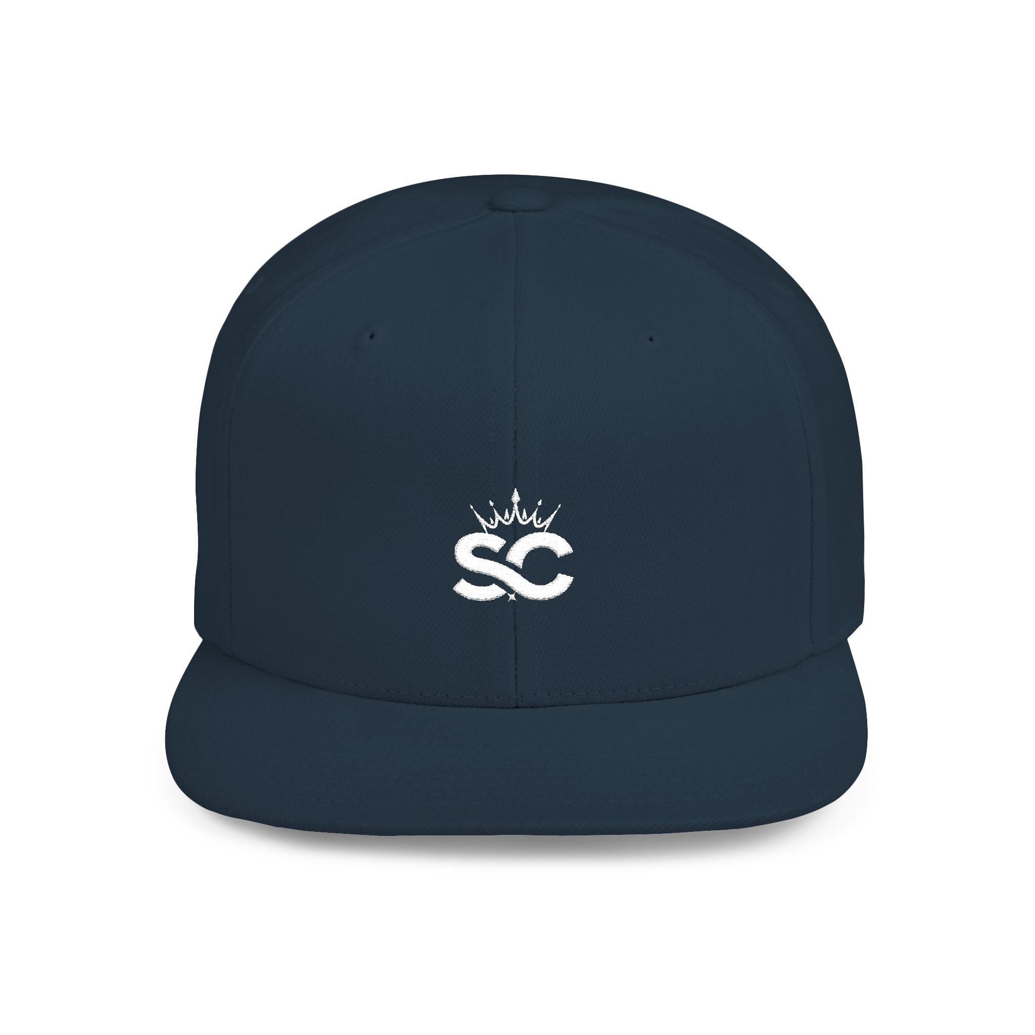 Distressed Snapback Hat — *Rise* Logo Flat Bill