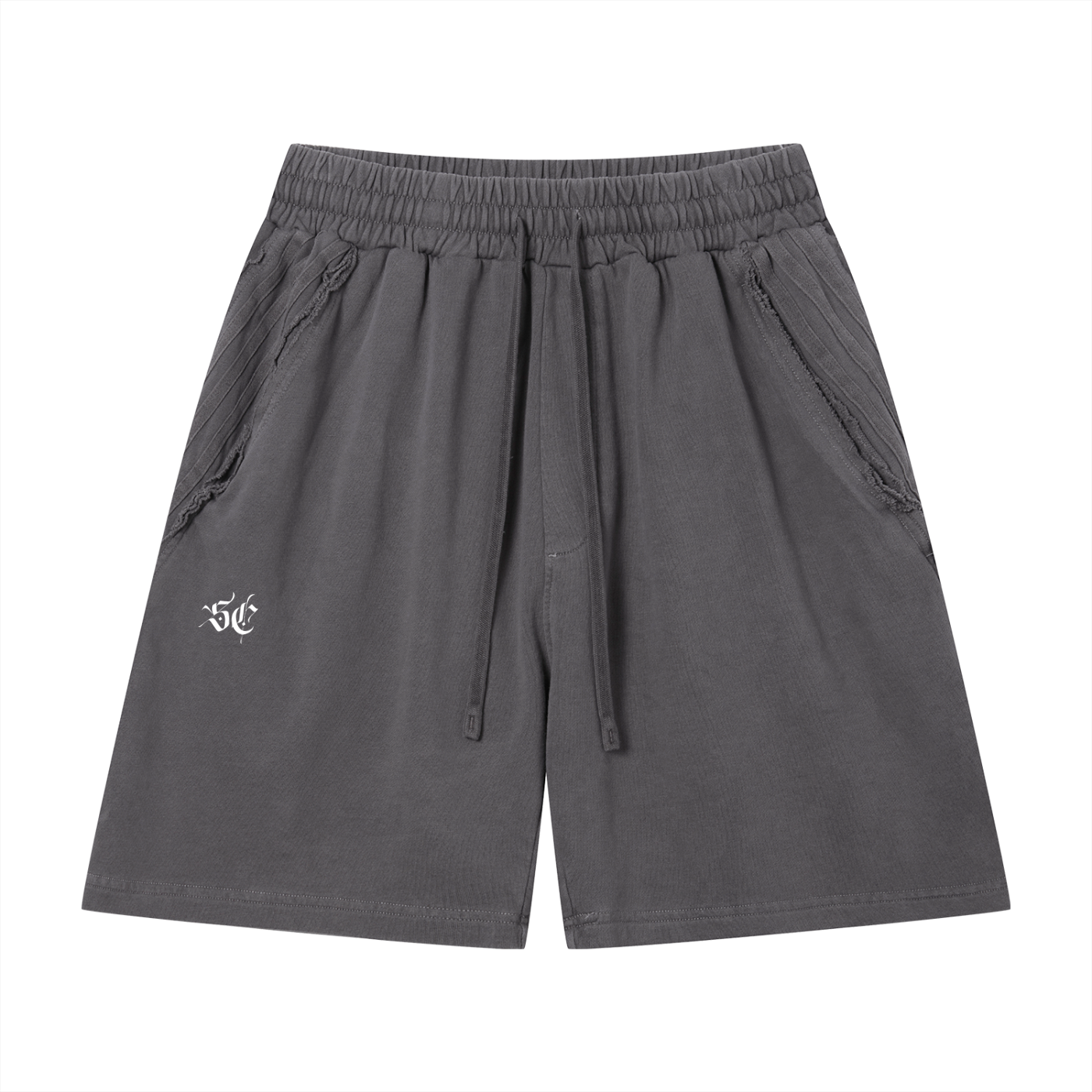 Unisex Vintage Wash Raw Edge Shorts - *Signature*
