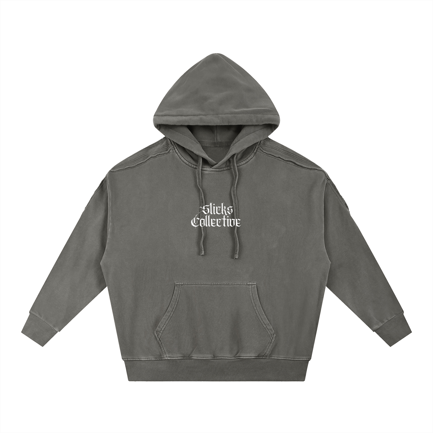 Snow Washed Tape Raw Edge Hoodie - *Signature*