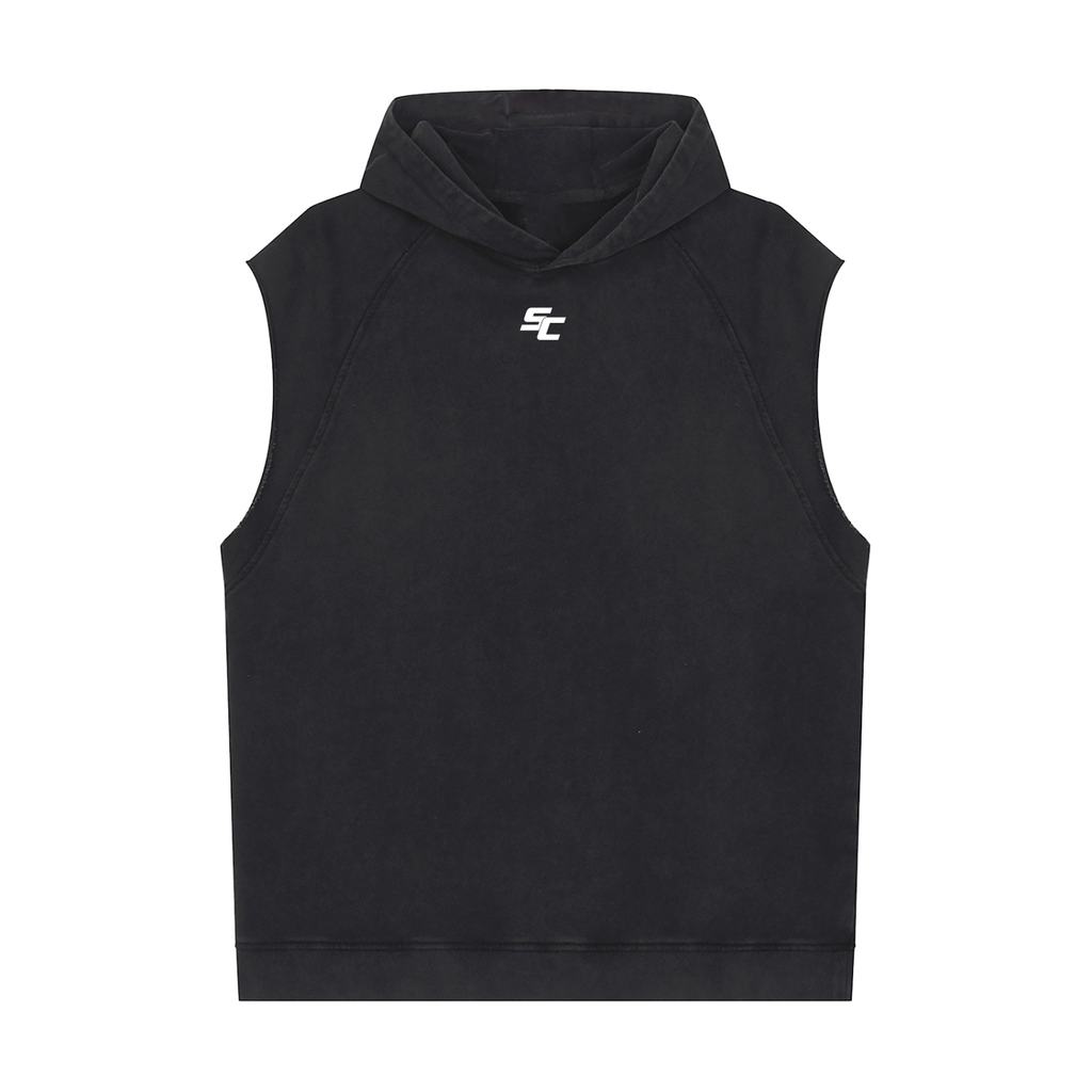 Snow Washed Sleeveless Hoodie - *Empower*
