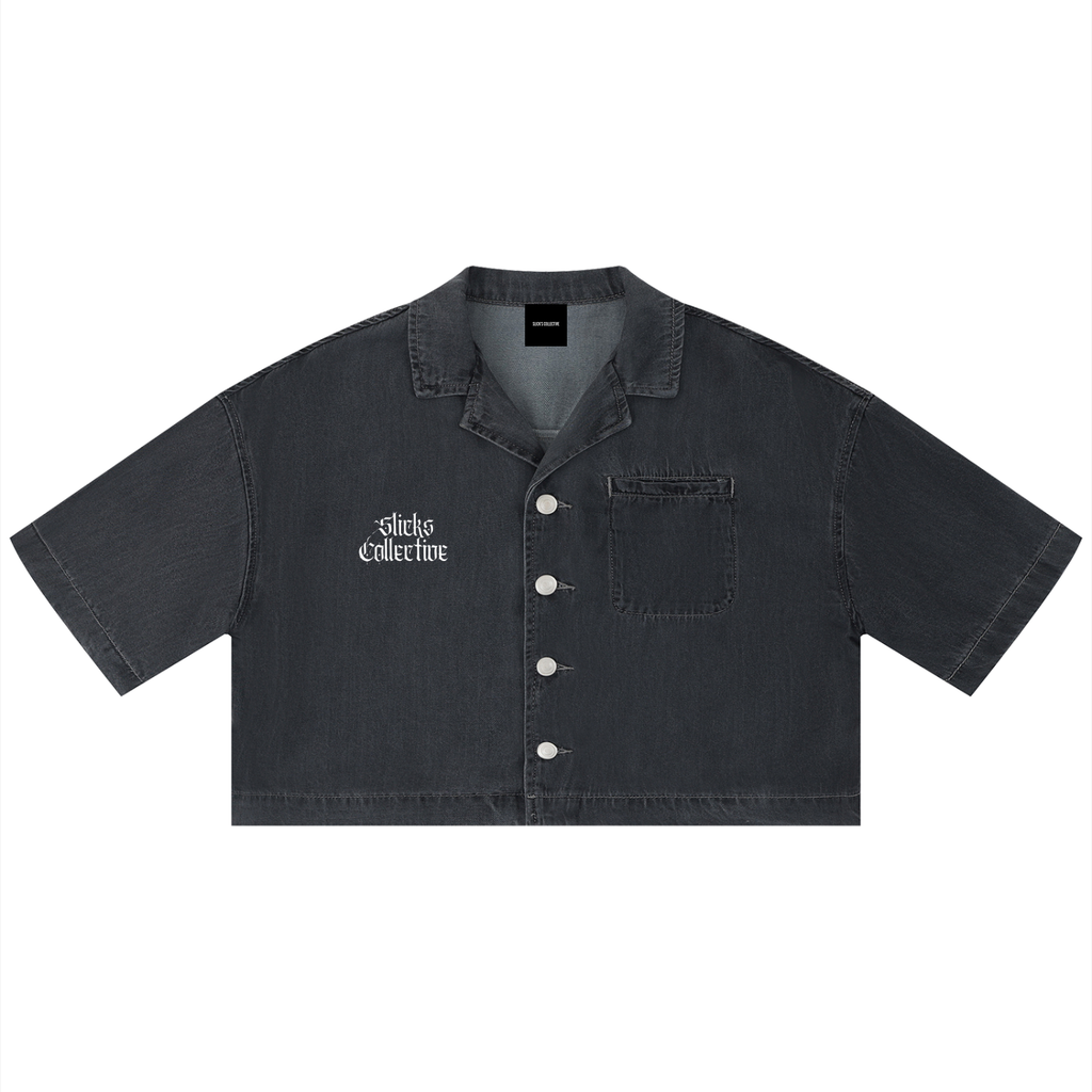 Women's Vintage Wash Boxy Cropped Shirt