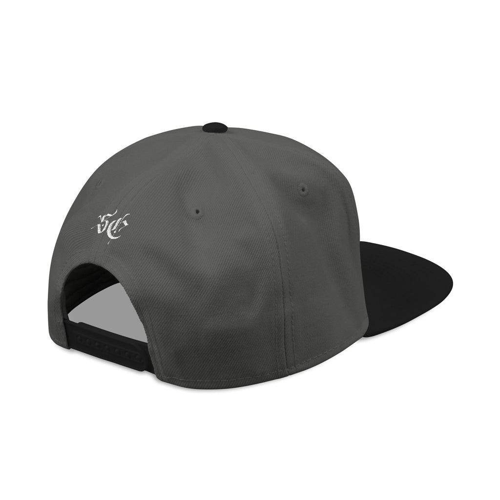 Embroidered Urban Snapback Hat — Distressed White Logo