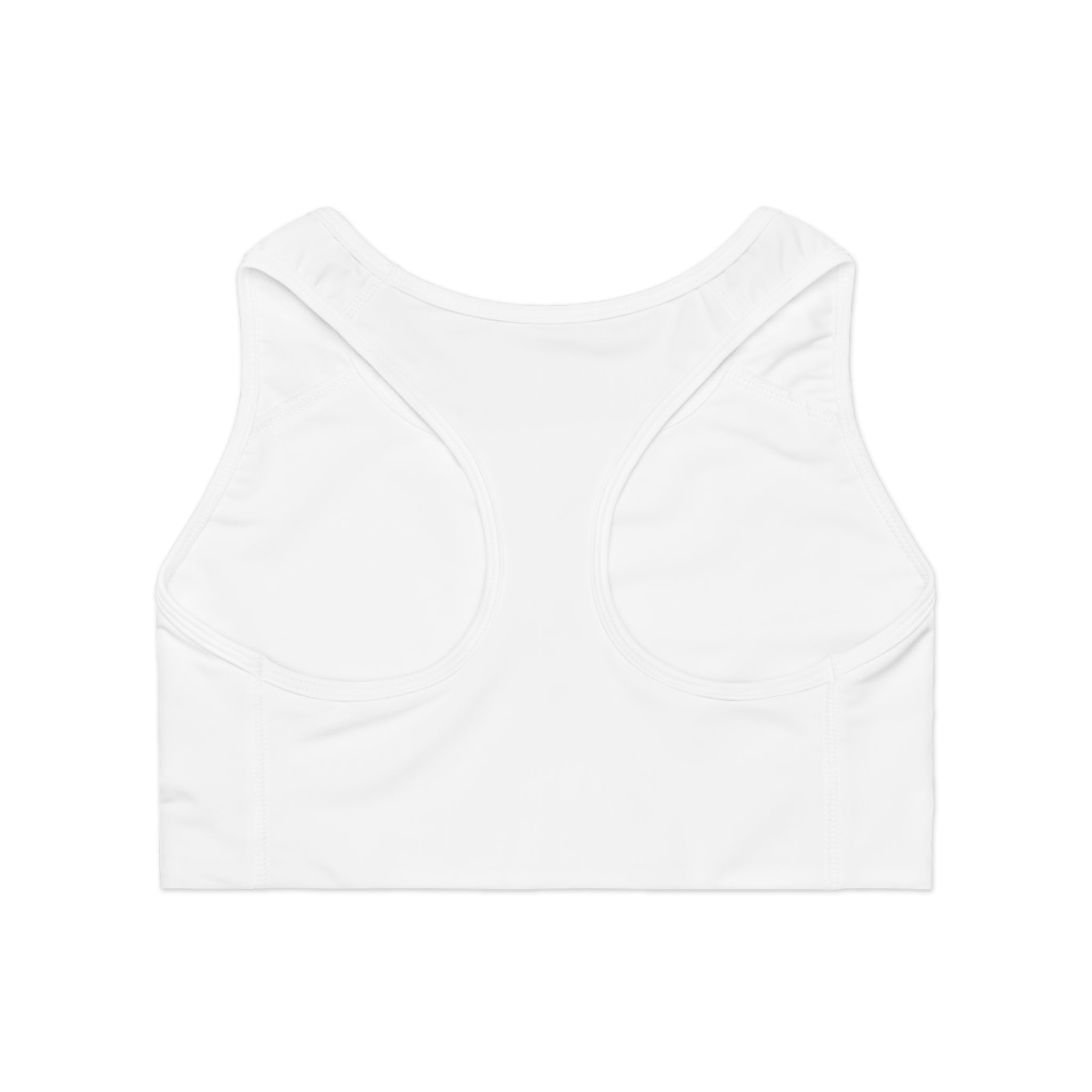 Minimalist SC Logo Sports Bra — Racerback Athletic Crop Top