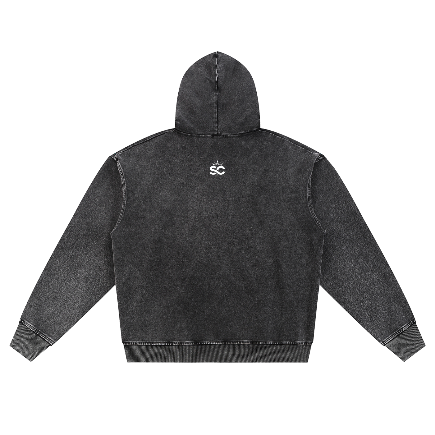 Snow Wash Oversized Zip-Up Hoodie - *Rise*