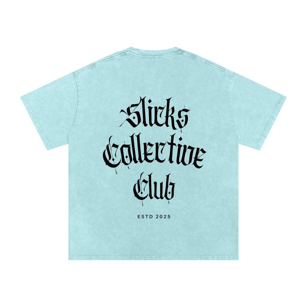 Snow Washed Oversized Cotton T-Shirt