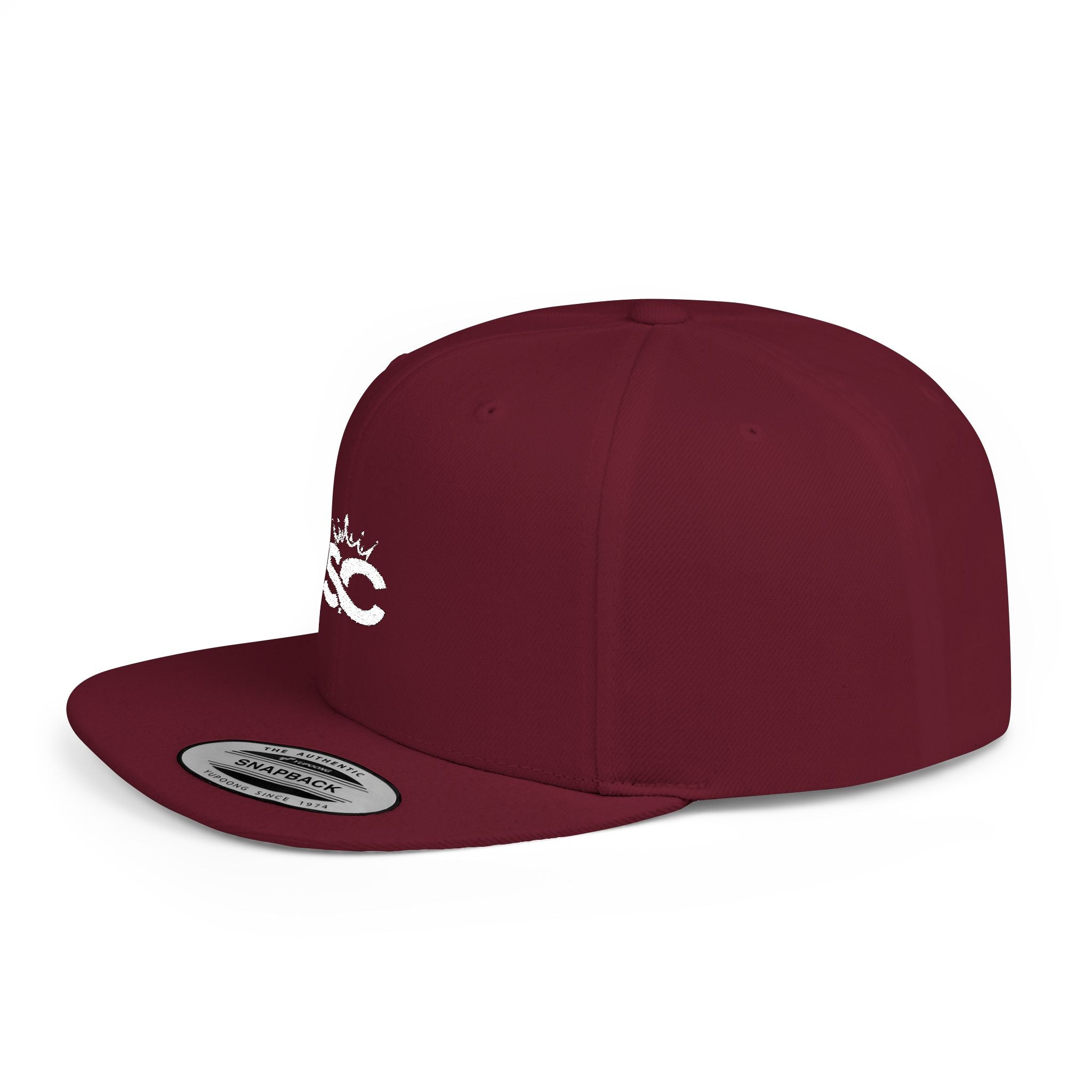 Distressed Snapback Hat — *Rise* Logo Flat Bill