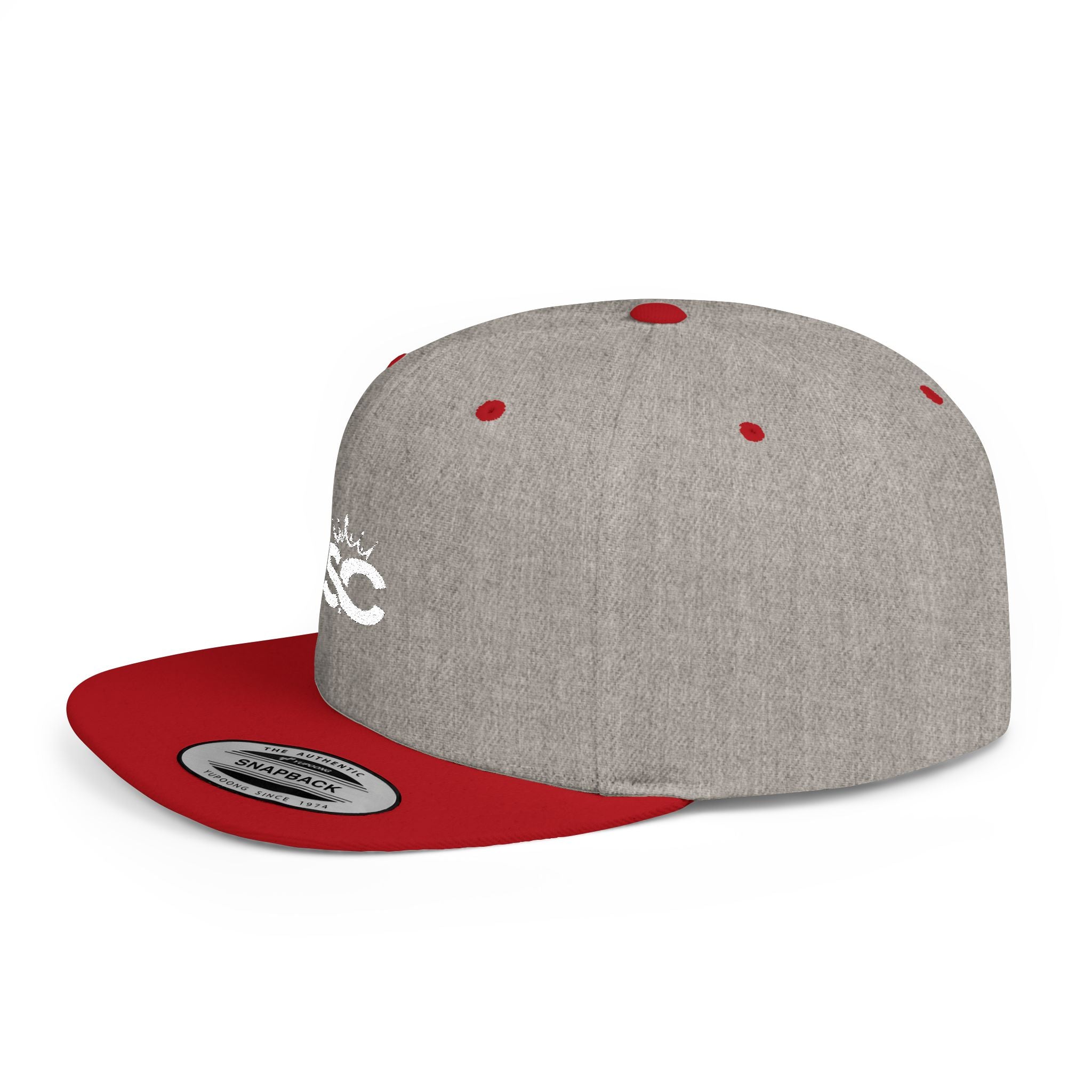 Distressed Snapback Hat — *Rise* Logo Flat Bill