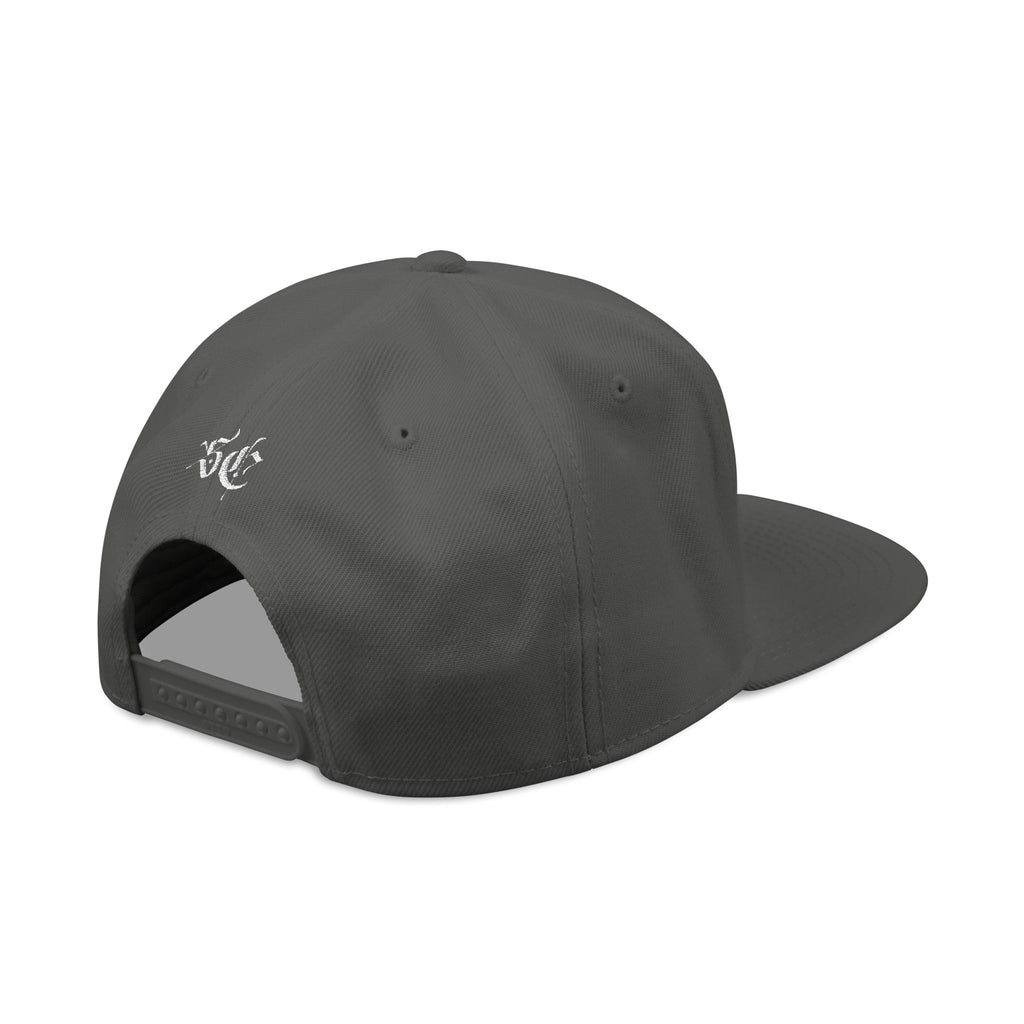 Embroidered Urban Snapback Hat — Distressed White Logo