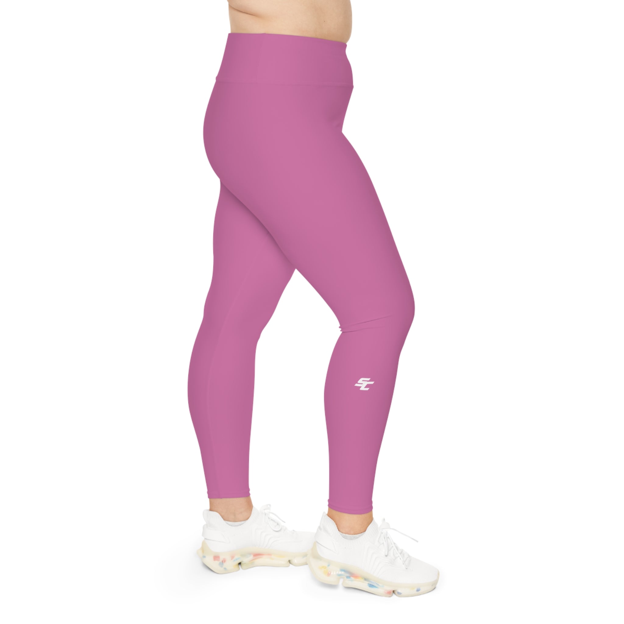 Plus Size Leggings — Pink Seamless High-Waist Activewear
