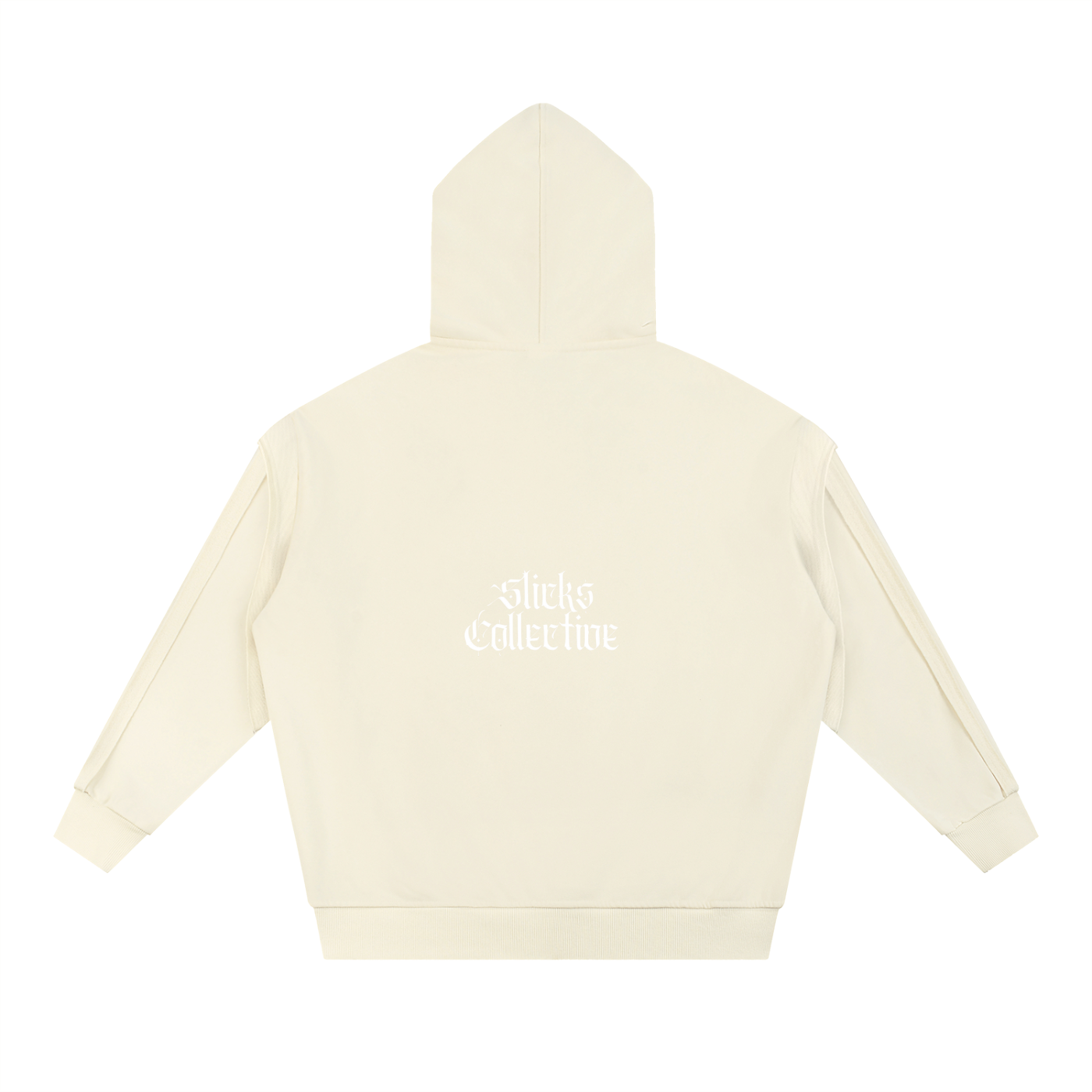 Contrast Tape Raw Edge Double Layered Hoodie - *Signature*