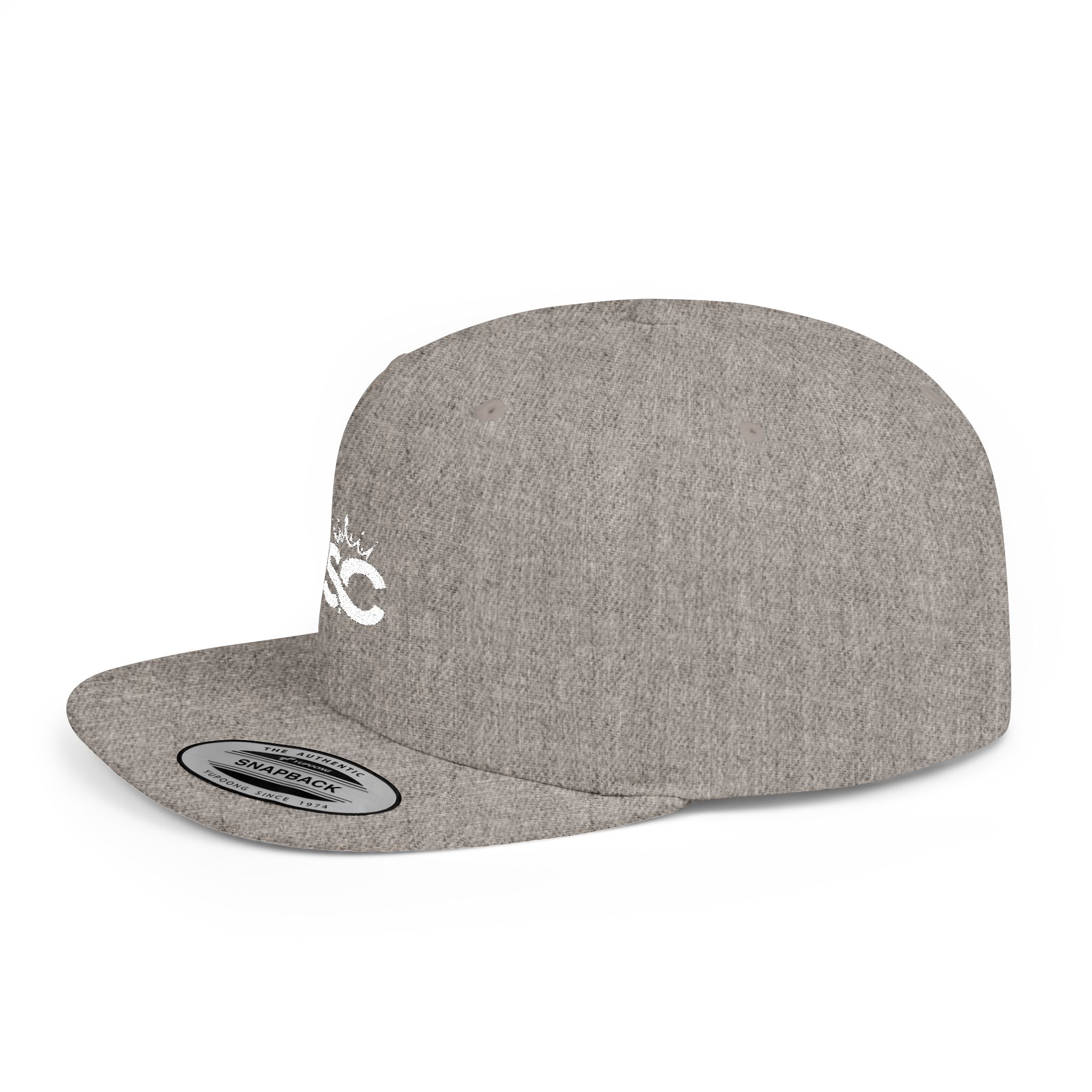 Distressed Snapback Hat — *Rise* Logo Flat Bill