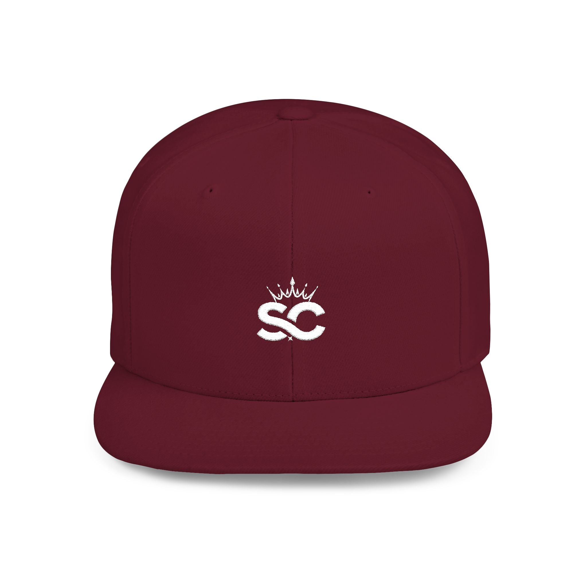 Distressed Snapback Hat — *Rise* Logo Flat Bill