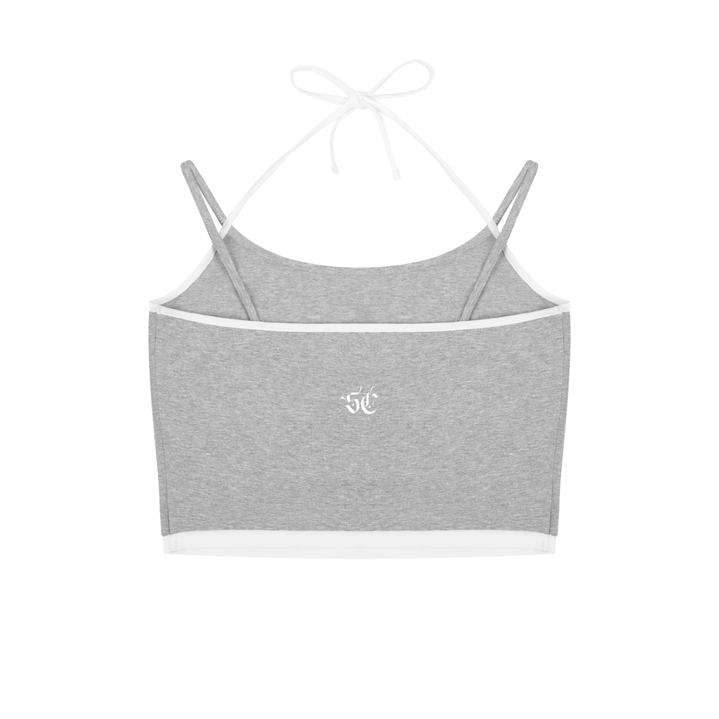 Contrast Binding Halter Tank Top - *Signature*