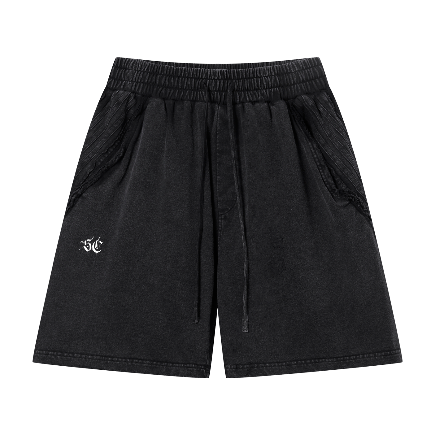 Unisex Vintage Wash Raw Edge Shorts - *Signature*