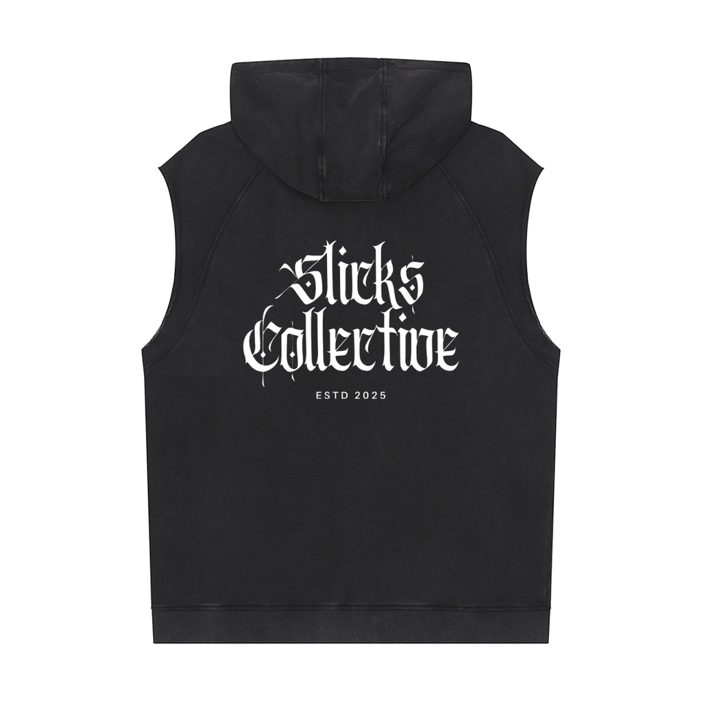 Snow Washed Sleeveless Hoodie