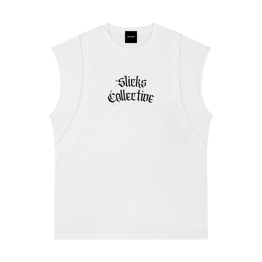 Spliced Panel Sleeveless Muscle Tee - *Signature *