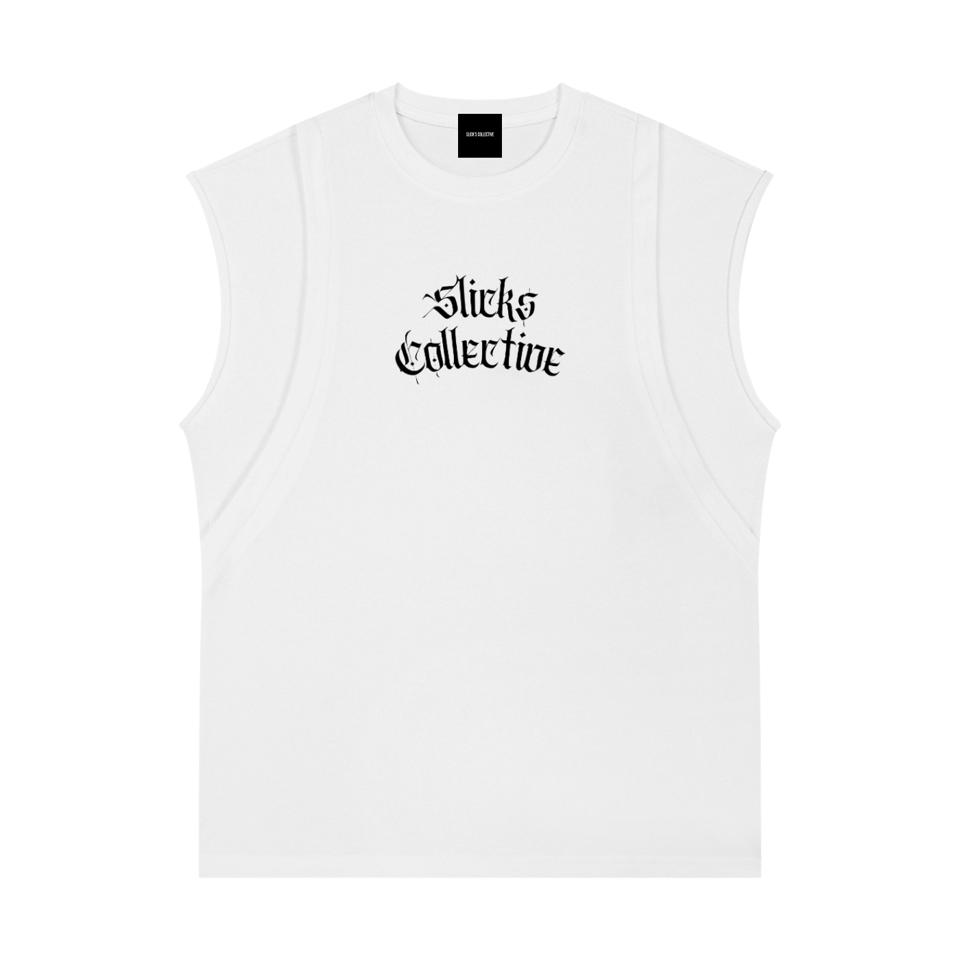 Spliced Panel Sleeveless Muscle Tee - *Signature *