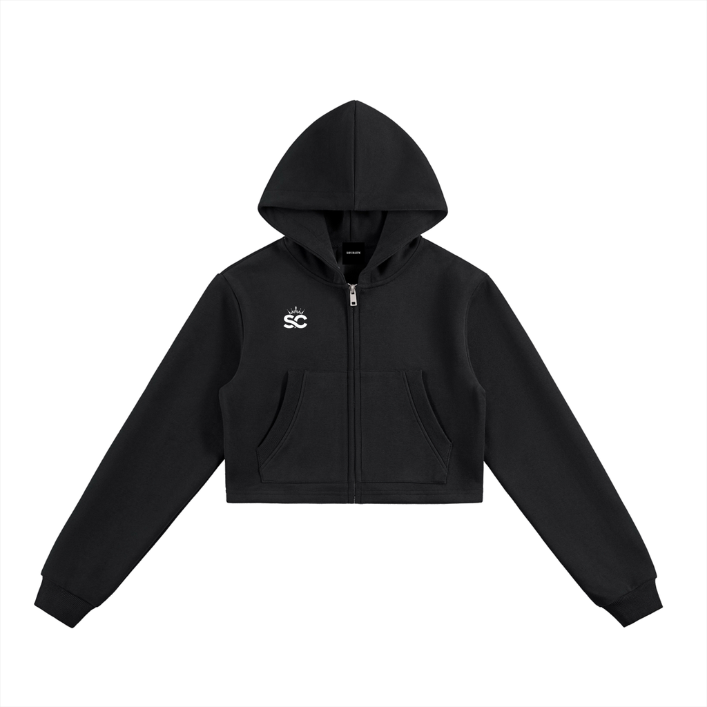 Essential Cropped Zip Hoodie - *Rise*