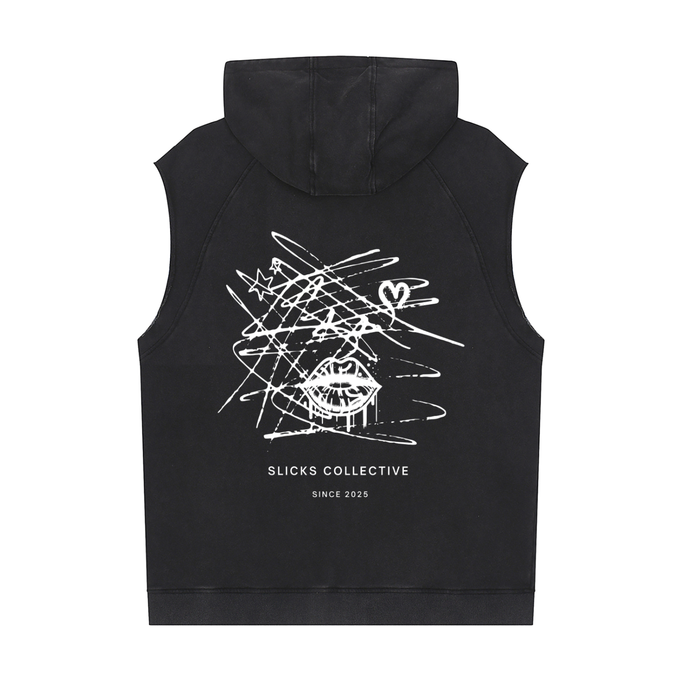 Snow Washed Sleeveless Hoodie - *Empower*