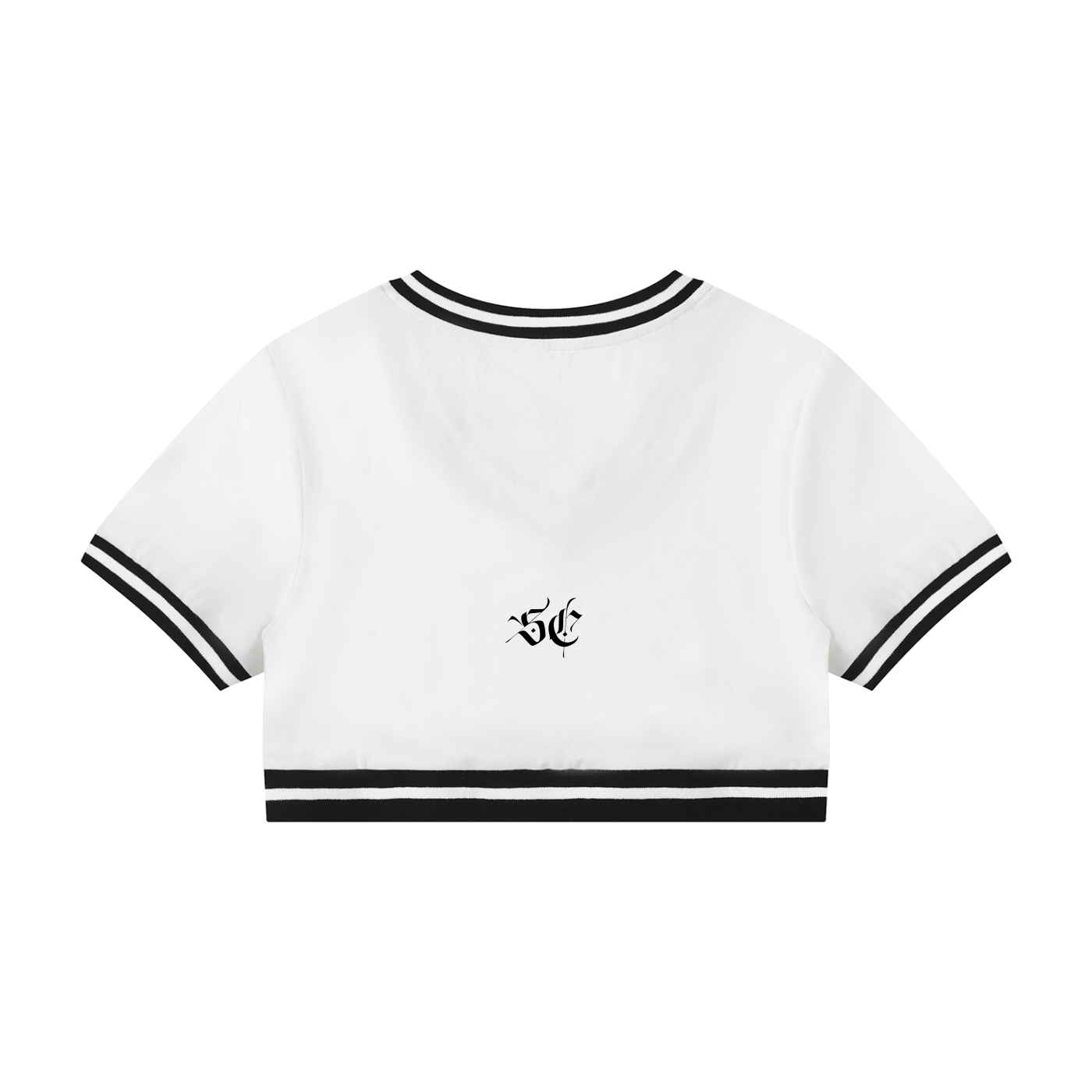 Women's Color Block V-Neck Crop T-Shirt - *Signature*