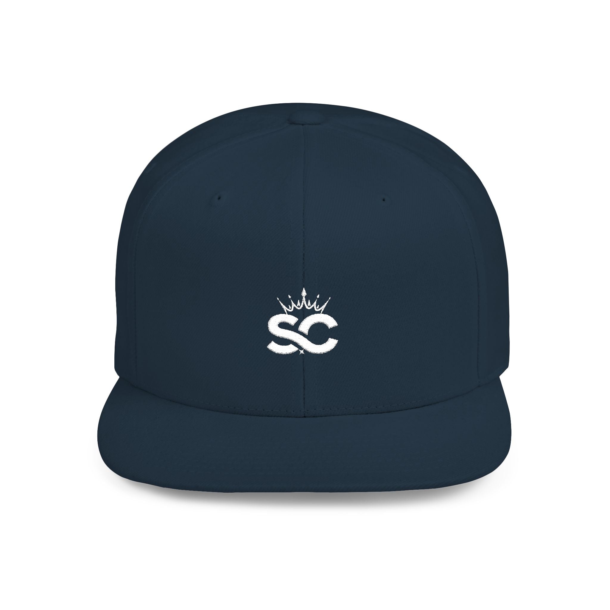 Distressed Snapback Hat — *Rise* Logo Flat Bill