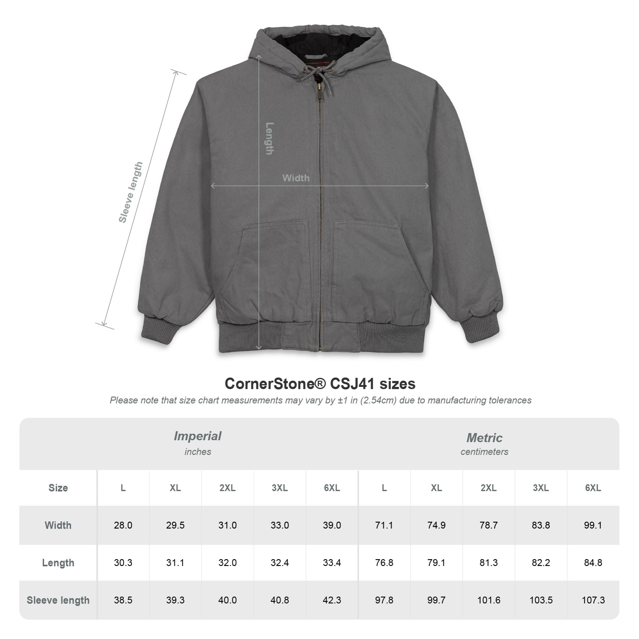 Embroidered Men's Hooded Work Jacket - *Rise*