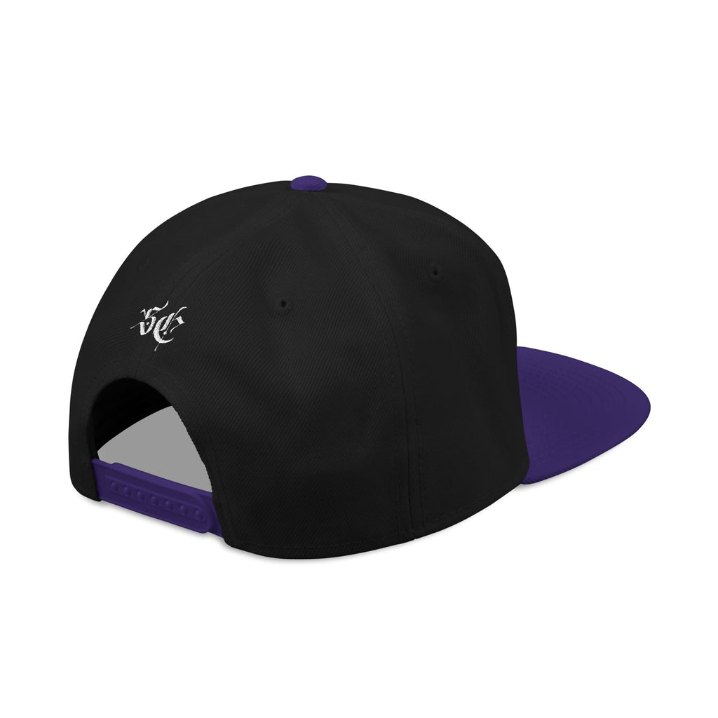 Embroidered Urban Snapback Hat — Distressed White Logo