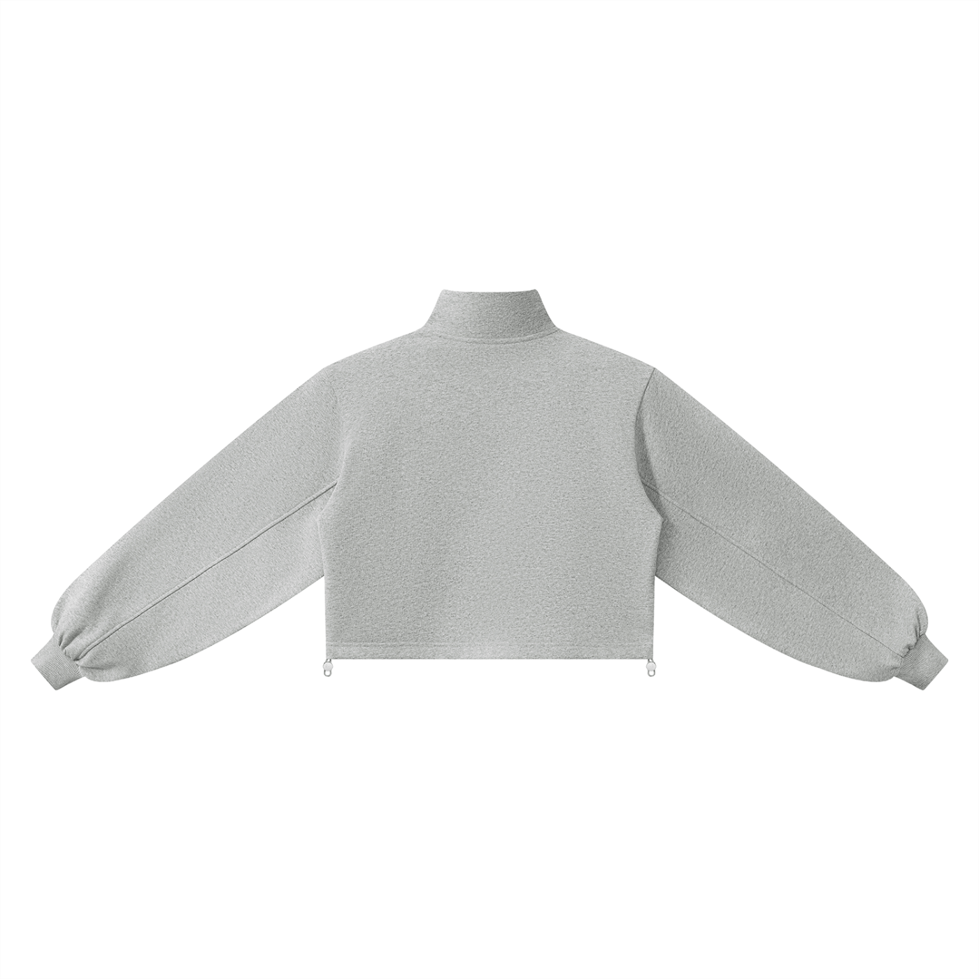 White Halo Cropped Quarter Sweatshirt