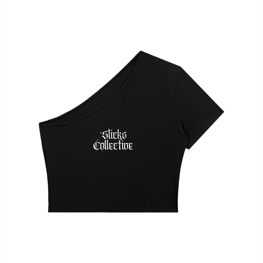 Women's One-Shoulder Crop Tee - *Signature*