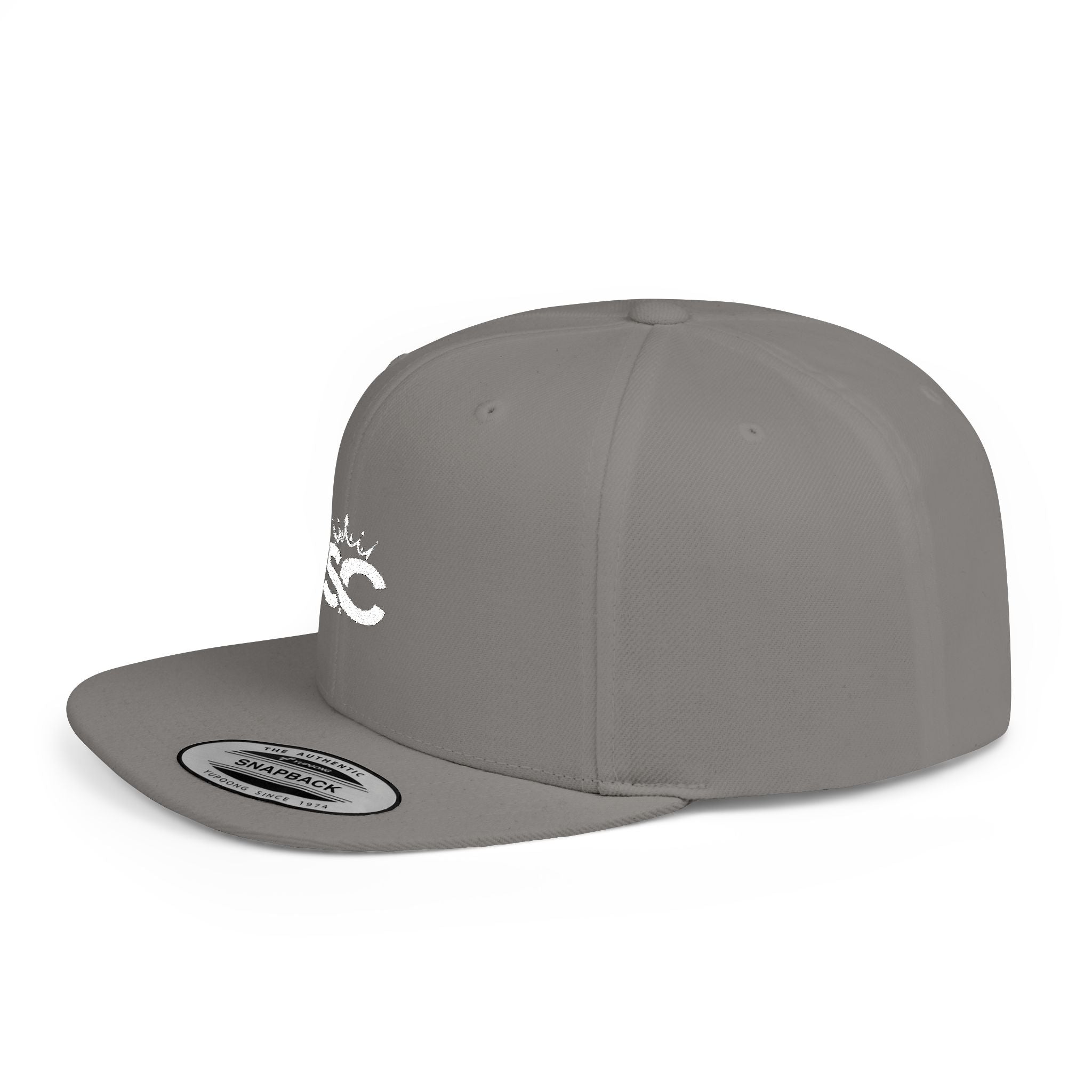Distressed Snapback Hat — *Rise* Logo Flat Bill