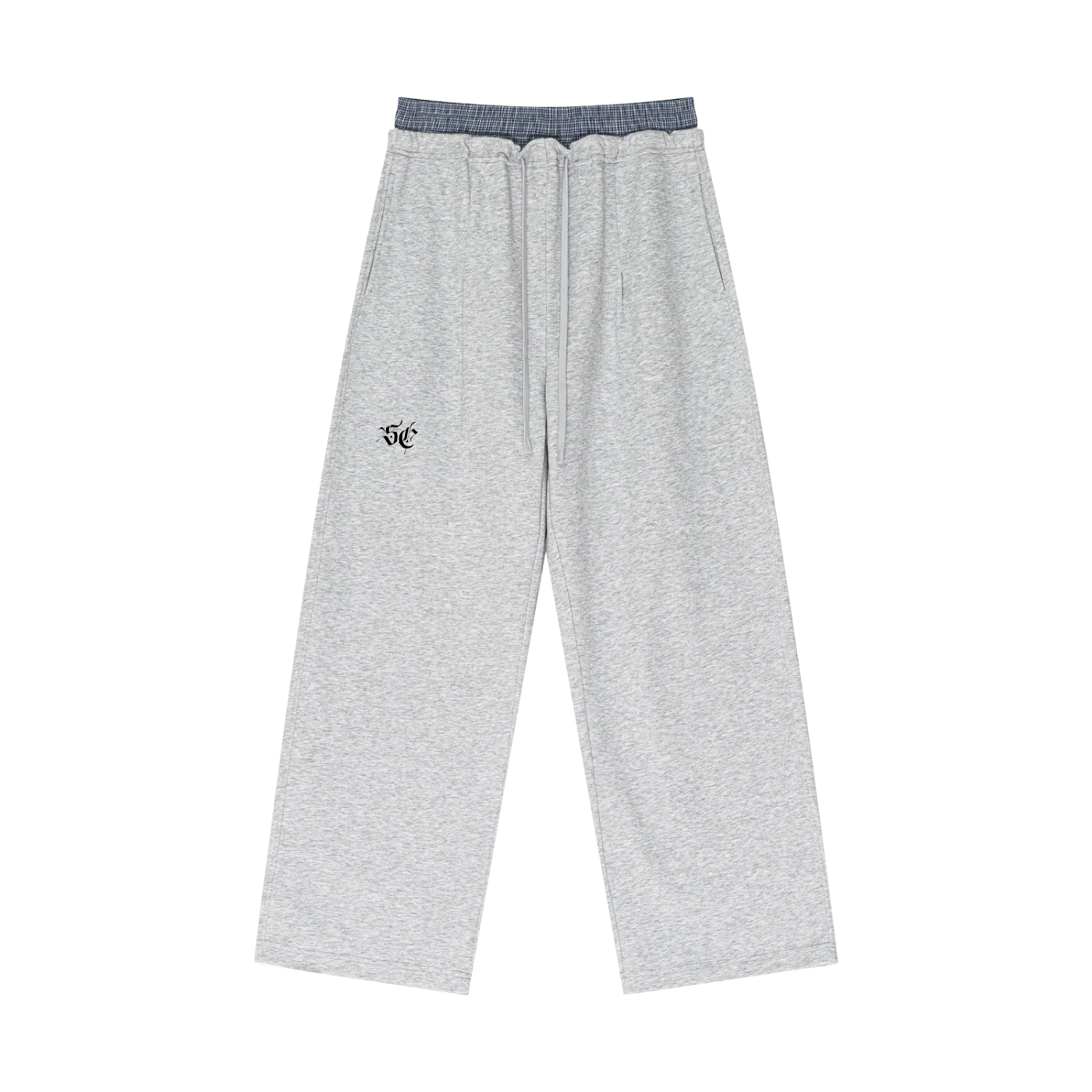 Plaid Contrast Waist Pants - *Signature*