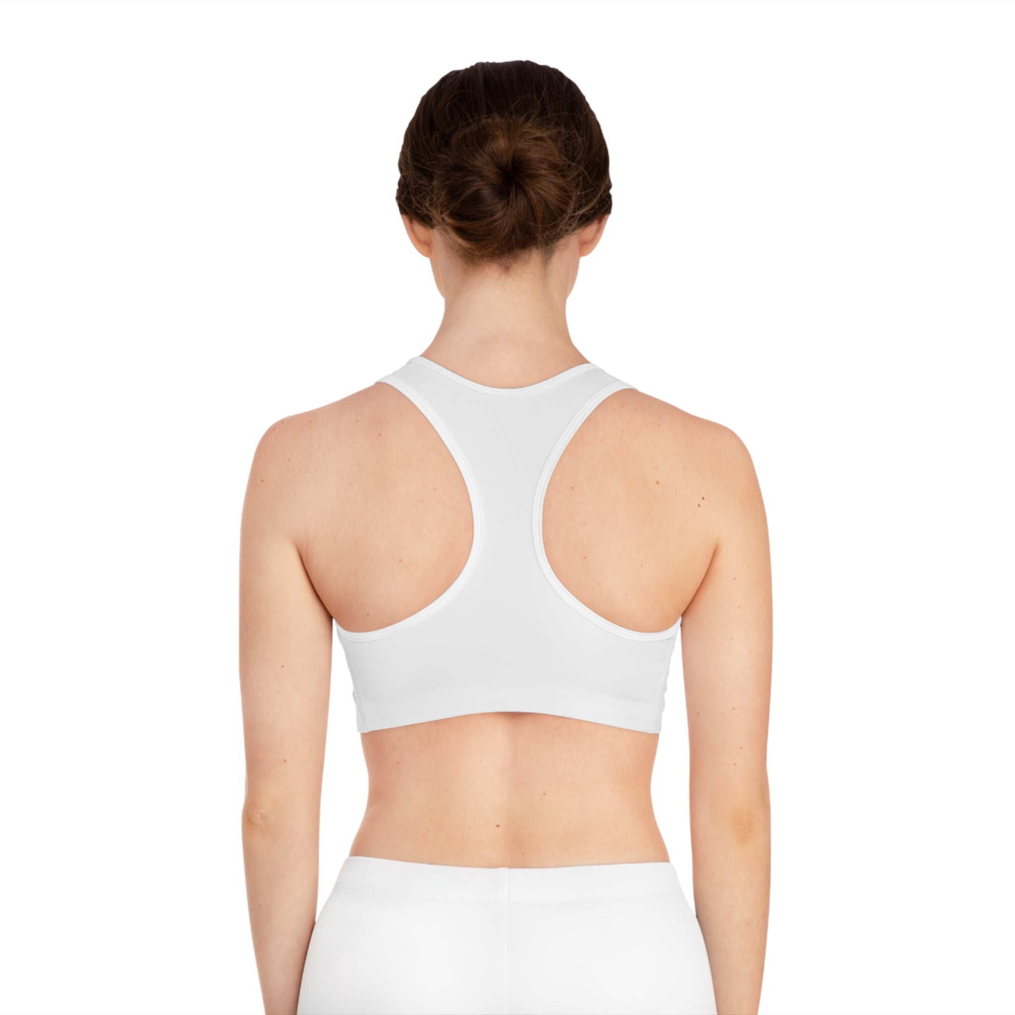 Minimalist SC Logo Sports Bra — Racerback Athletic Crop Top