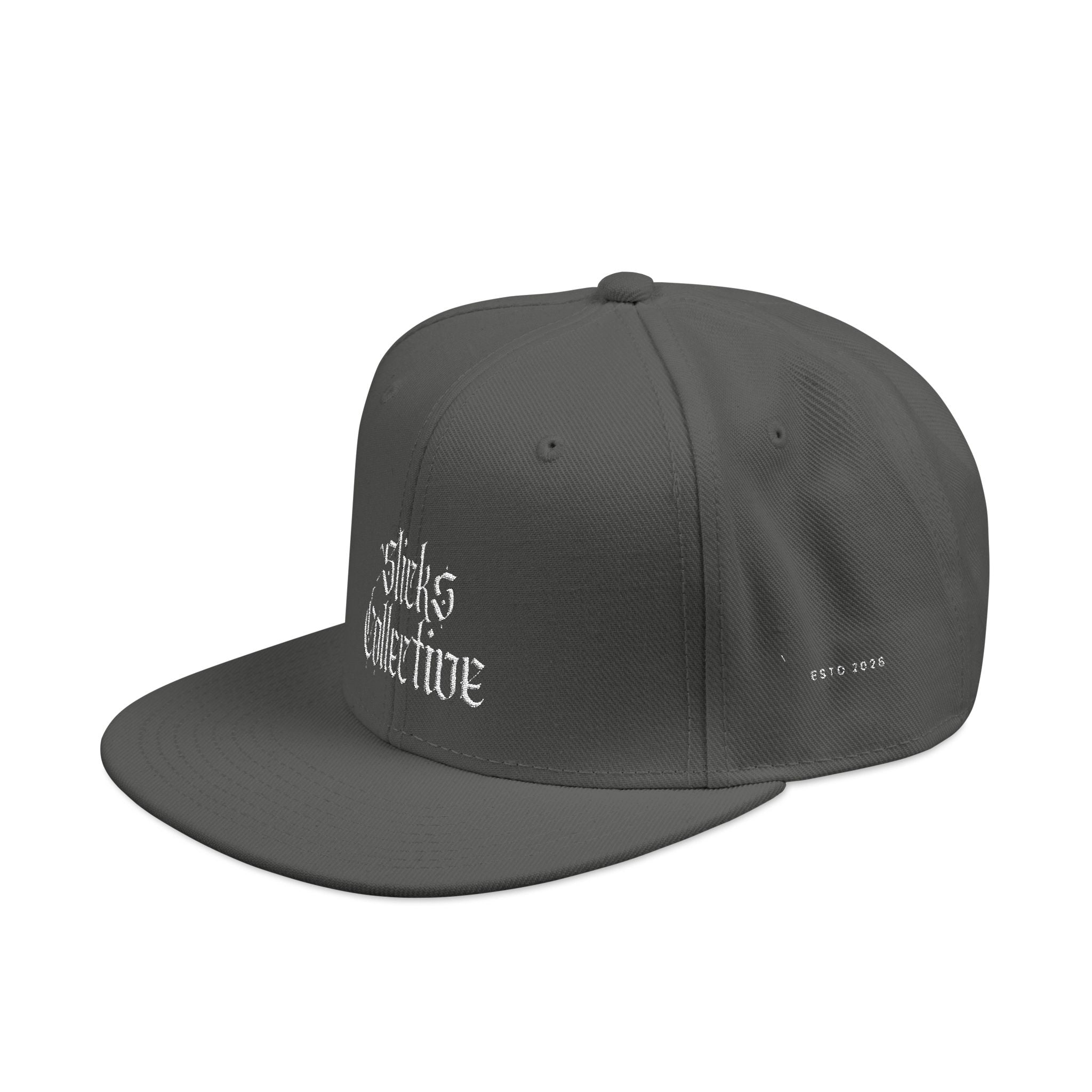 Embroidered Urban Snapback Hat — Distressed White Logo