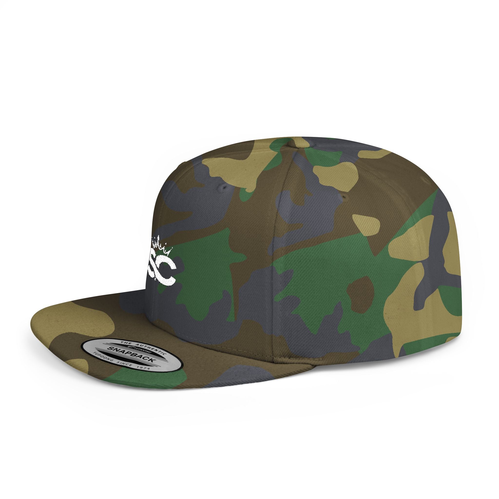 Distressed Snapback Hat — *Rise* Logo Flat Bill