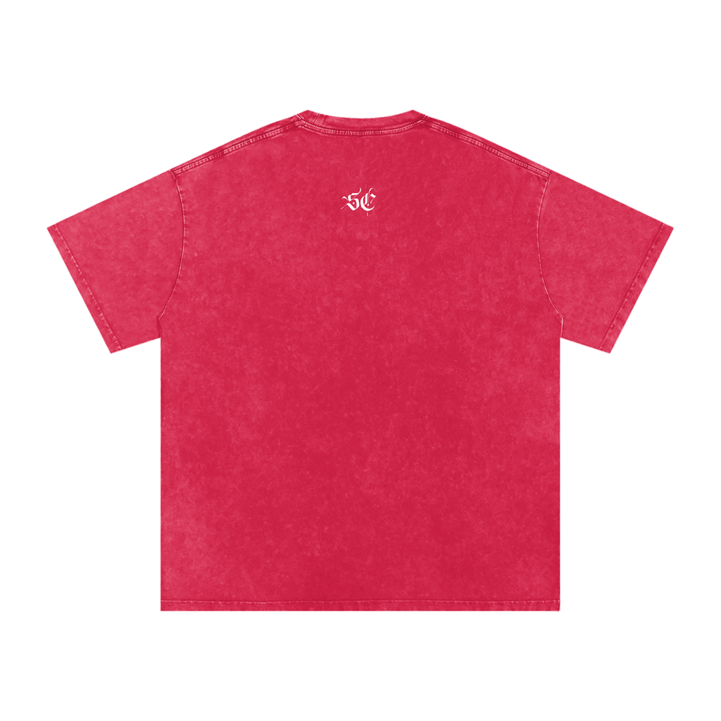 Snow Washed Oversized Cotton Tee