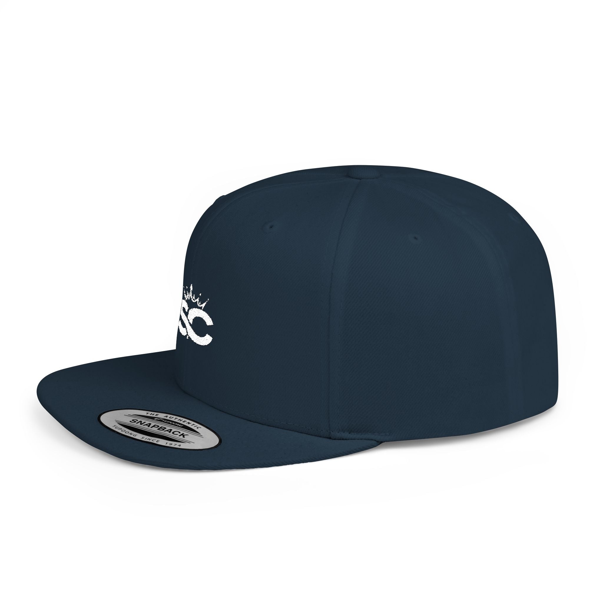 Distressed Snapback Hat — *Rise* Logo Flat Bill